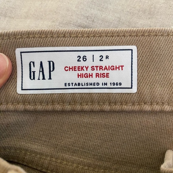 Beige / tan high waisted straight leg jeans - Picture 8 of 10